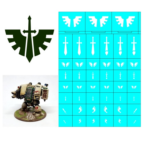 Templar Knights Stencil for Miniature Wargaming - Etsy