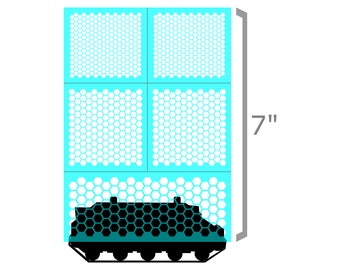 Hex Pattern Vinyl Stencil for Miniature Wargame Painting