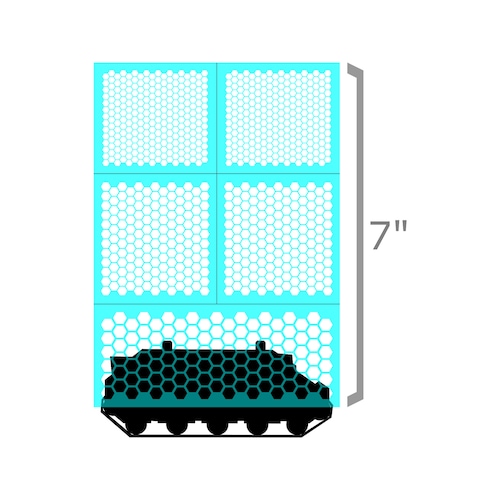 Hex Pattern Airbrush Stencil for Miniature Wargaming