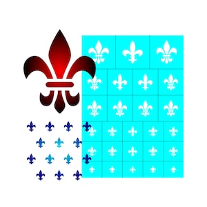 Fleur De Lis-sjabloon voor miniatuur Wargame-schilderij