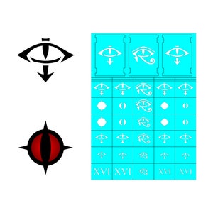 Eye of Horus Stencil for Miniature Wargame Painting