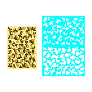 Hex Camo Stencil for Vehicle Miniatures and Wargaming