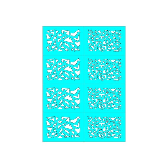 Shard Urban Infantry Camo Stencil for Miniature Wargame Painting