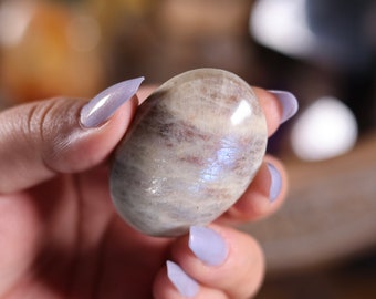 Moonstone Sunstone Palm Stone