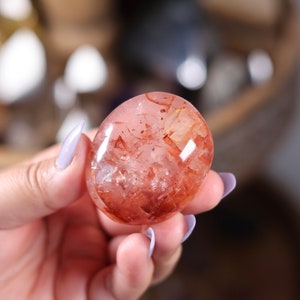 Fire Quartz Palm Stone