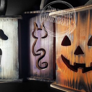 Wood Pumpkins Rustic Halloween Decor Pumpkin Decor Etsy