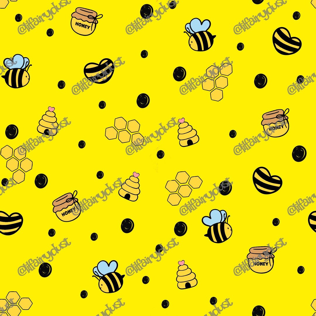 Bumble Bee Seamless, Repeat Pattern, Seamless File, Instant Download ...
