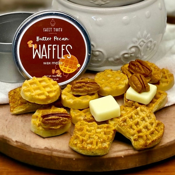 Butter Pecan Waffle Wax Melts, Strawberry Waffle Wax Melts, Blueberry Waffle Wax Melts, Food Wax Melts, Realistic Wax Melts, Dessert Melts