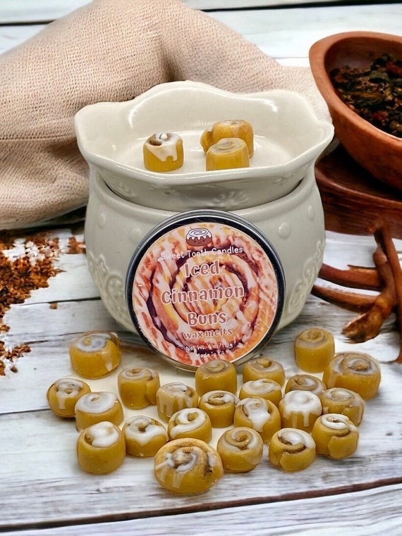 Iced Cinnamon Buns Wax Melts, Cinnamon Roll Wax Melts, Realistic Food Wax  Melts, Strong Scented, Bakery Scents, Gift, Food Shaped, Soy Wax 