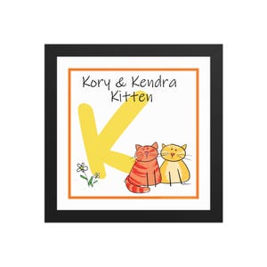 K es para gatito / Póster enmarcado con foto en papel