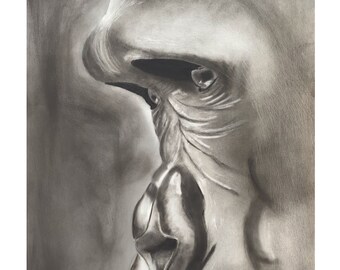 Art print Gorilla charcoal