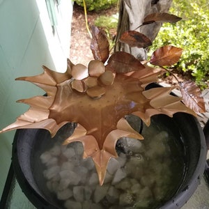 Maple leaf copper fountain