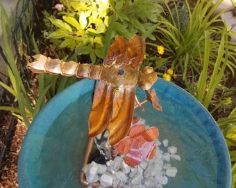 copper dragonfly petite fountain
