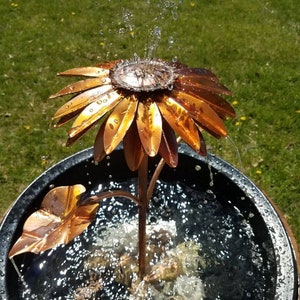 Daisy flower copper fountain