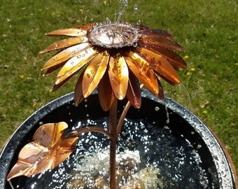 Daisy flower copper fountain