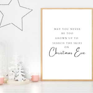 Christmas Eve | Christmas Decor | Digital Print Files | Digital Download | Holiday Wall Decor | Digital File | Printable Wall Decor