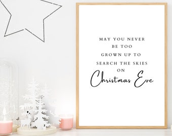 Christmas Eve | Christmas Decor | Digital Print Files | Digital Download | Holiday Wall Decor | Digital File | Printable Wall Decor