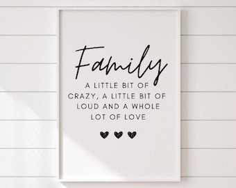 Family Quote | Wall Decor | Minimal Print | Typography Poster | Home Decor | Family Wall Art | Digital Download
