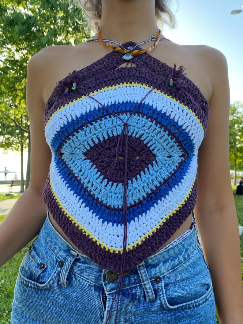 diamond halter neck top