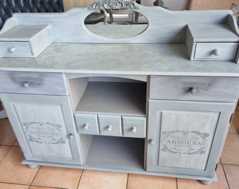 Frisierkommode Schminktisch mit Spiegel Shabby Vintage Brocante Landhaus Cottage