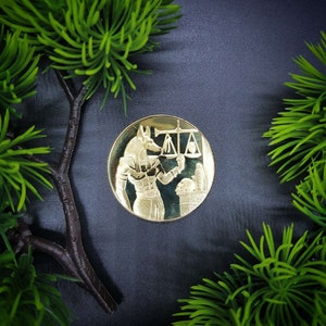 Gold Plated Coin, Anubis - Egypt God of Death, Good luck Coin, Death Protector, Collection Coins, Commemorative Coins, Unique Gift
