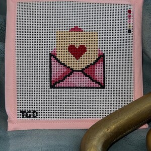 Love Letter Canvas - Handpainted Needlepoint Canvas