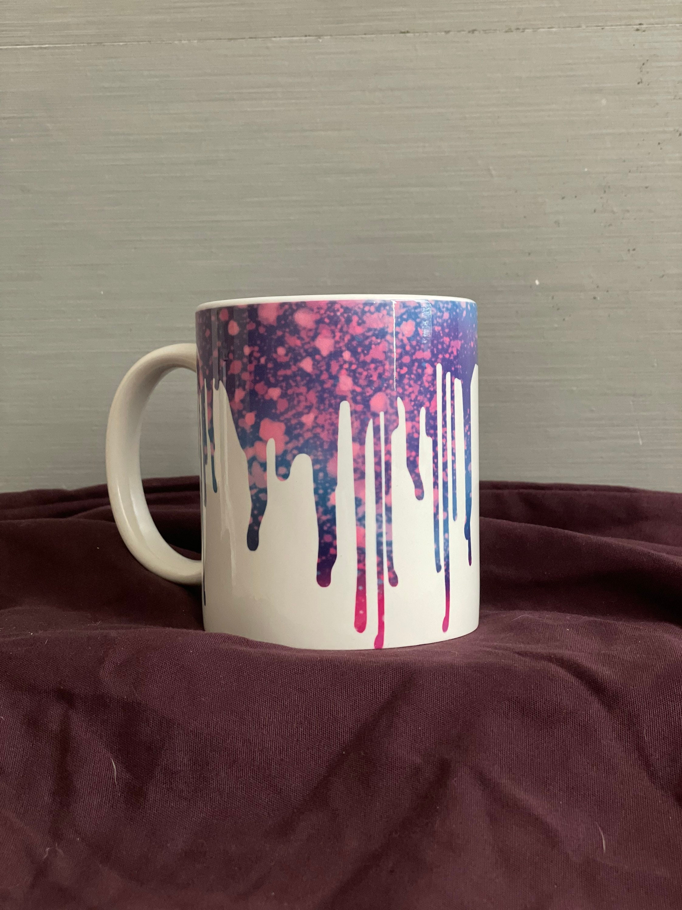 Paint Drip Mug Etsy