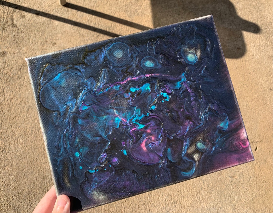 Galaxy Pour Painting Etsy