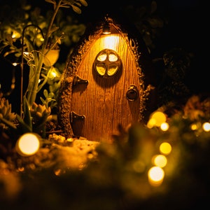 Fairy Door and Windows for Trees Glow in The Dark Fairy Tree Door fairy garden Fairy house Fairy door for trees gnome door image 7