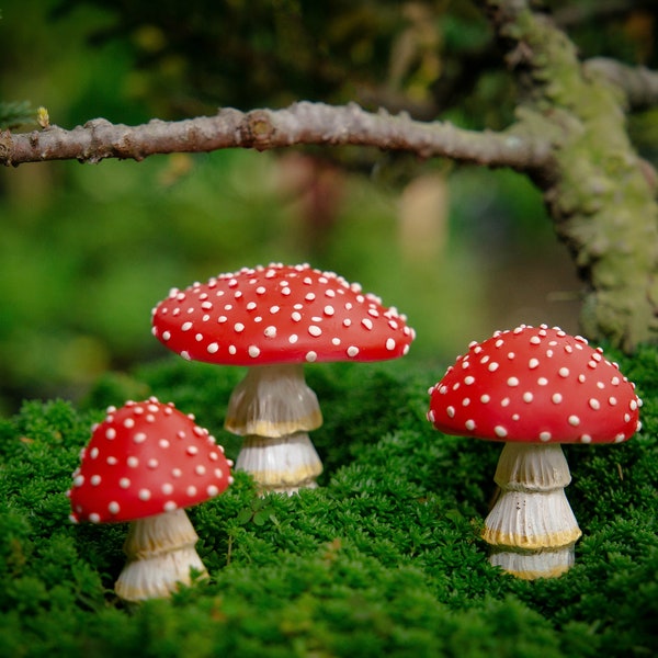 Champignon pour jardin, accessoires de jardin féeriques phosphorescents, micro paysage, statue de champignon - Idée cadeau super mignonne - Déco fantaisiste