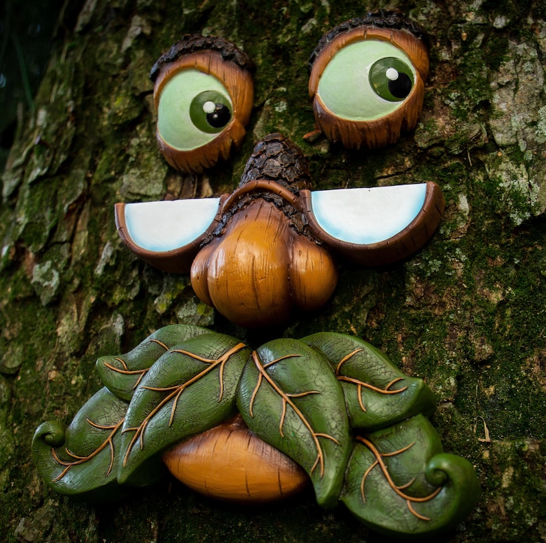 Tree Faces Tree Hugger Yard Art Garden Decoration unique - Etsy