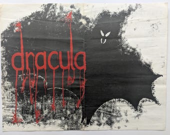 Dracula - 1968 printed leaflet - Everyman Theatre