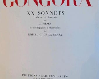 GONGORA. XX sonnets traduits en français par Z. Milner. Limited Edition