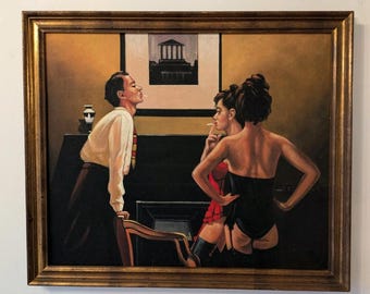 Jack Vettriano Master Of Ceremonies Oil On Canvas Original Copy Canvas Erotic Glamour