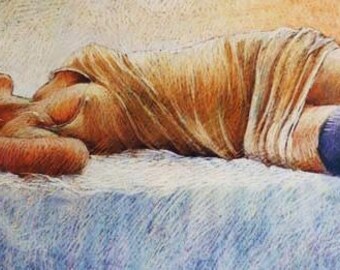 Derek Jones -Glamour model - oil , pastel on paper