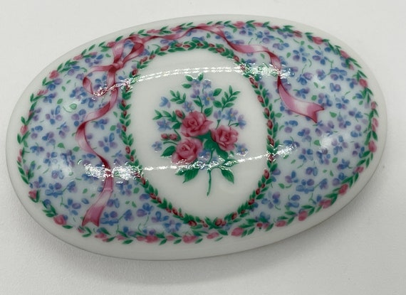 Vintage Otagiri Tavistock Porcelain Oval Trinket … - image 6