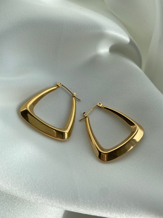 Earrings 18k Gold Plated Round Hoops For Women Hypoallergenic Earrings  Lightweight Minimalist Jewelry Gift  Fruugo UK