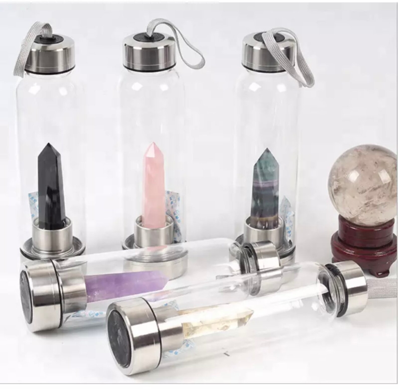 Crystal water bottle Etsy