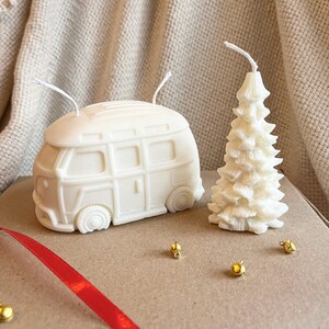 Bougie van de Noël avec sapin en cire de soja, Noël, christamas, décoration