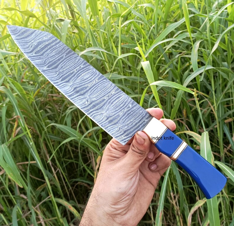 12' Custom Handmade Damascus Chef Knife 67 Layers Etsy