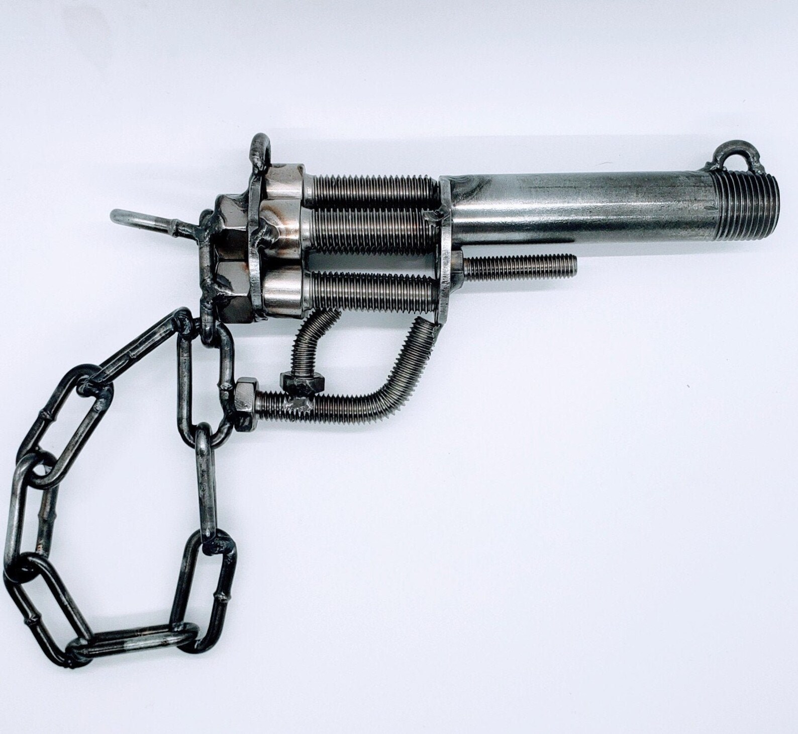 Metal Steel Revolver Gun Sculpture Art Recycled Scrap Weld Etsy