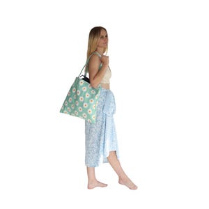 Tragetasche Baumwolle handgemacht Australien Mutter Geschenk Retro Anlass Weihnachtsgeschenk Geburtstag Boho Tasche Festival Tasche Strand grün