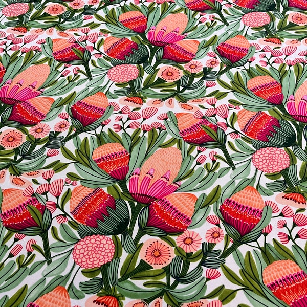 Tablecloth OUTDOOR/WATER RESISTANT Kirsten Katz Protea pink