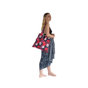 Tragetasche Baumwolle handgemacht Australien Mutter Geschenk Retro Anlass Weihnachtsgeschenk Geburtstag Boho Tasche Festival Tasche Mohn