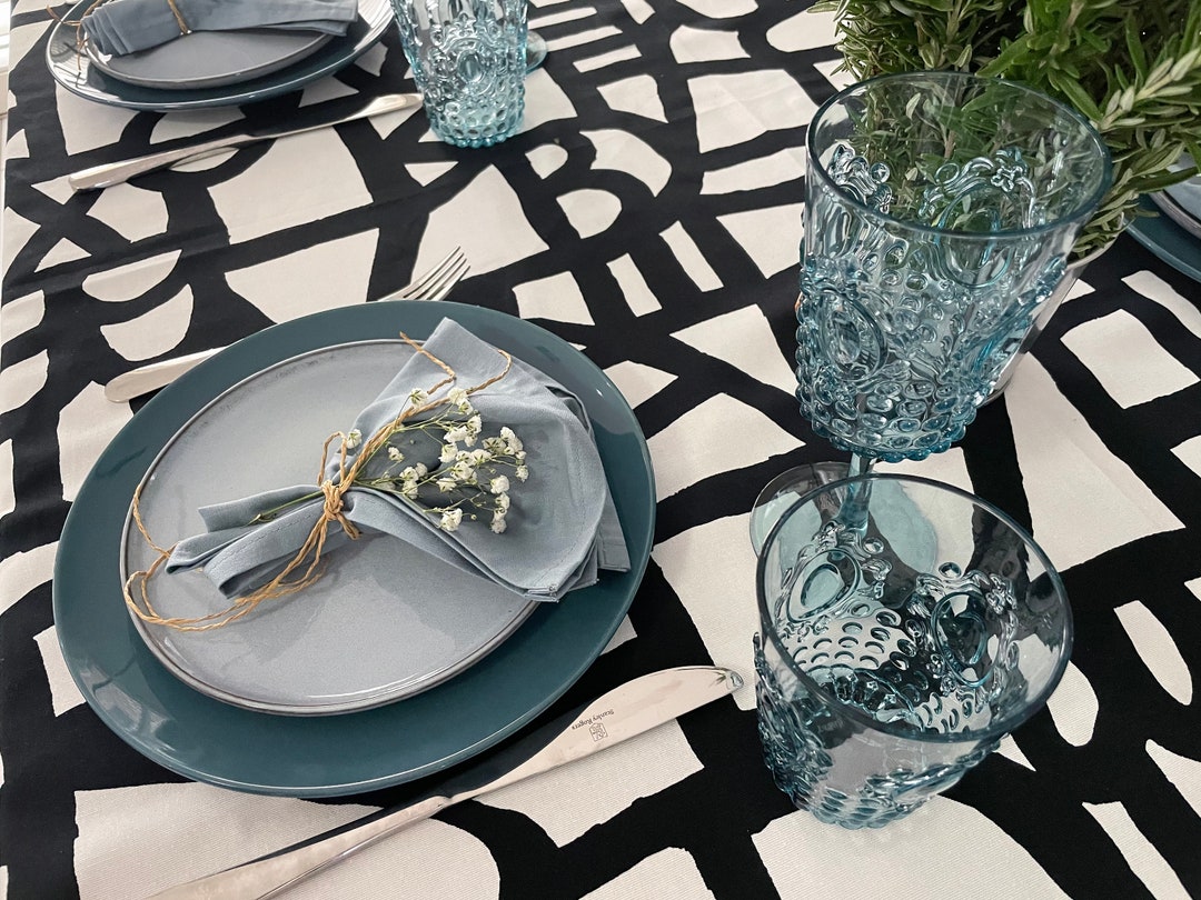 Napkins Duck Egg Blue 100 cotton set of 4 Etsy.de