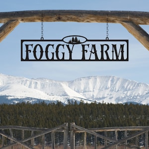 Placa de metal personalizada para fazenda, decoração para portão de rancho