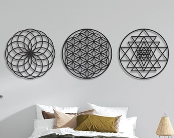 Sacred Geometry Wall Decor, Sacred Geometry Wall Decoration, Sacred Geometry Wall Art, Metal Wall Art, Sacred Wall Decor, Black Metal Decor,