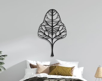 Metal Leaf Wall Art: Green Leaves Iron Decor