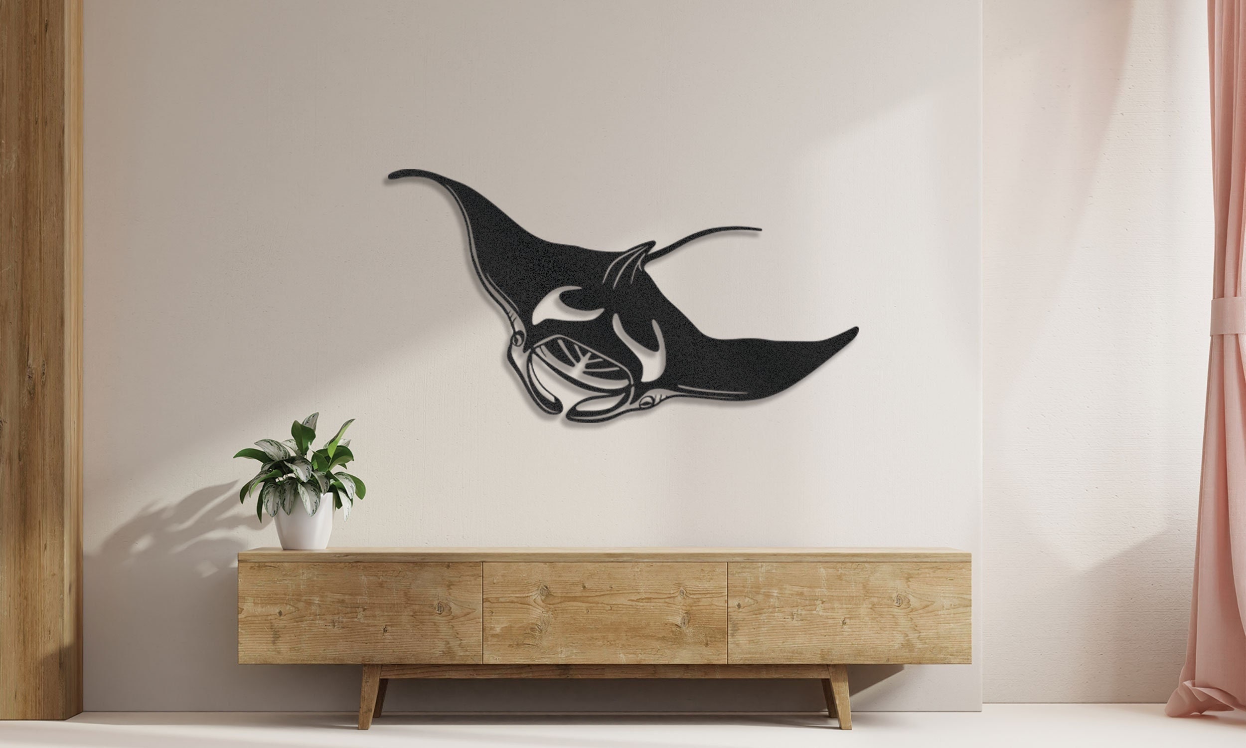 Metal Manta Ray Wall Art, Coastal Home Decor - Etsy Australia