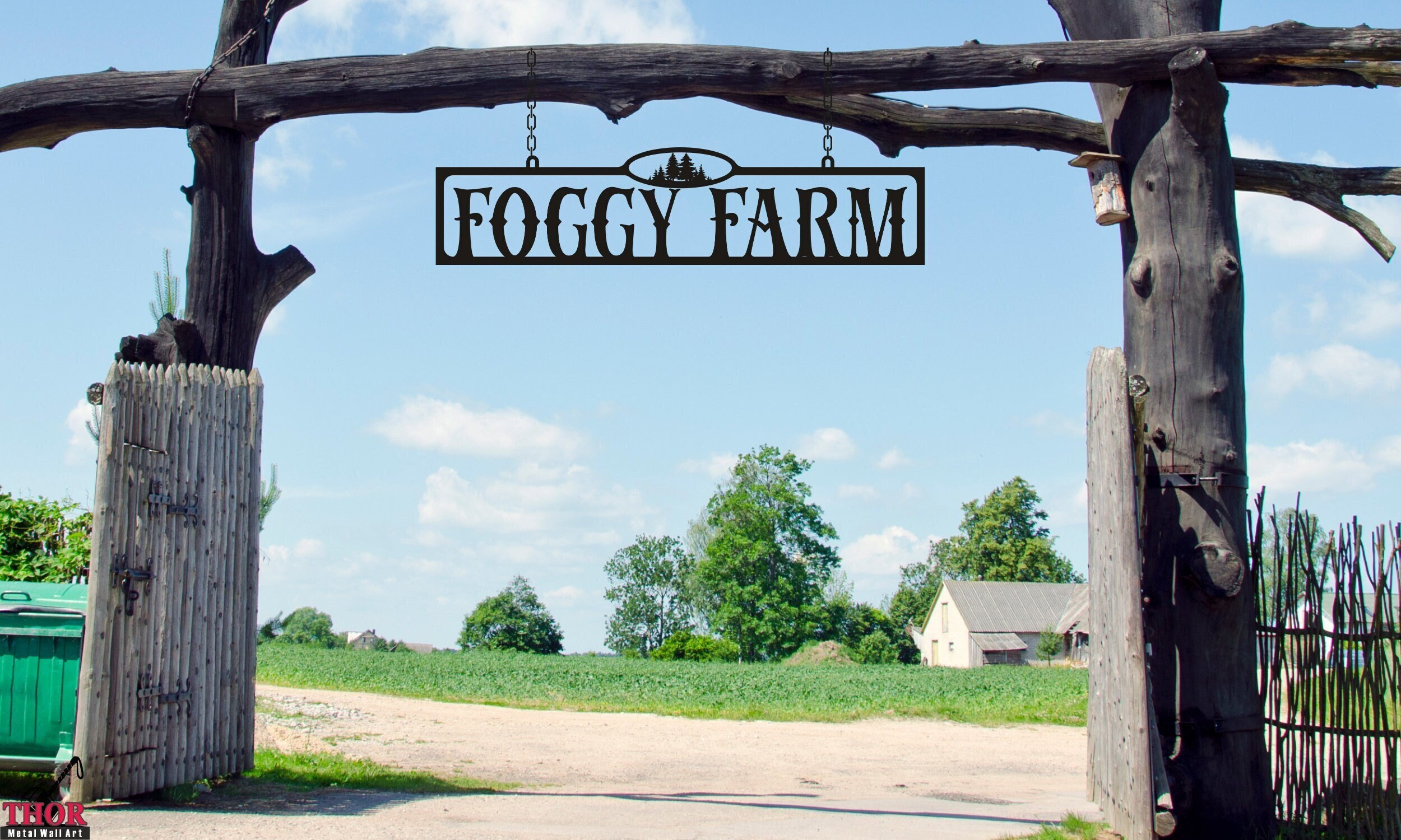 Farm Sign Metal, Custom Farm Signs, Farmhouse Sign, Ranch Entrance ...